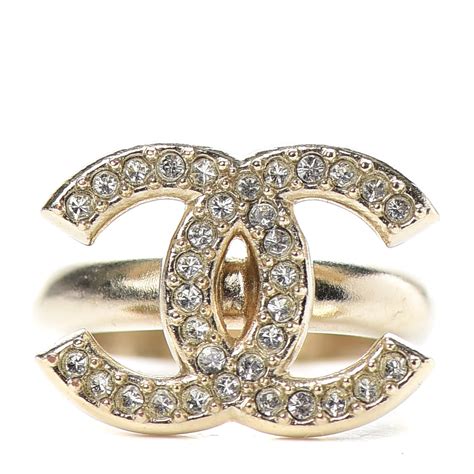 925 chanel cc logo ring